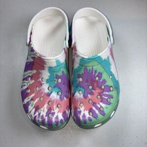 New! CROCS Classic Tie Dye Graphic Clog Unisex Size Mens Size 13, Womens 15 NWOT